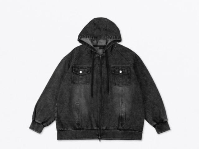 OZDE OZDE. Oz Feded Black - Oversize Denim Hoodie Black Jean - view 1