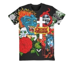 Ozzy Osbourne OZZY OSBOURNE TATTOOS DYE TEE
