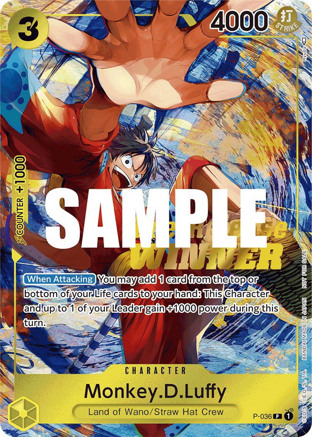 One Piece One Piece Monkey.D.Luffy P [P-036] Promo [Pre-Release Tournament] (EN)