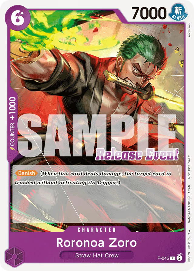 One Piece One Piece Roronoa Zoro P [P-045] Promo [ST15 - ST20 Release Event Winner Pack] (EN)