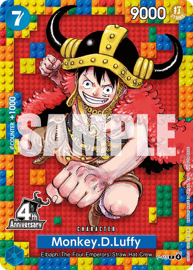 One Piece One Piece Monkey.D.Luffy P [P-110] Promo [4th Anniversary] (EN)