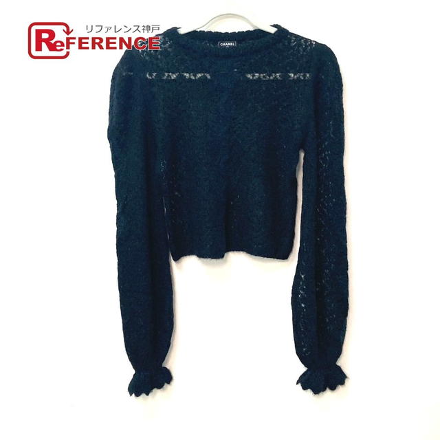Chanel P75692 CC CC Mark Lace rhinestone Sweaters Long Sleeve Apparel Topsknit - view 1