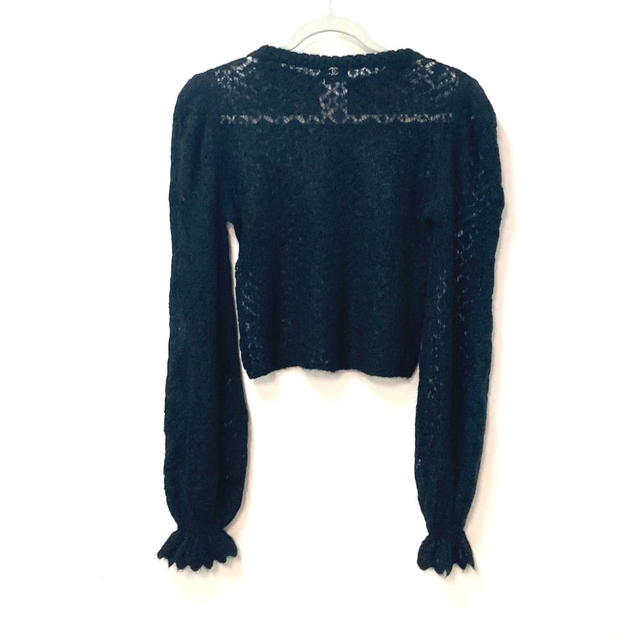 Chanel P75692 CC CC Mark Lace rhinestone Sweaters Long Sleeve Apparel Topsknit - view 3