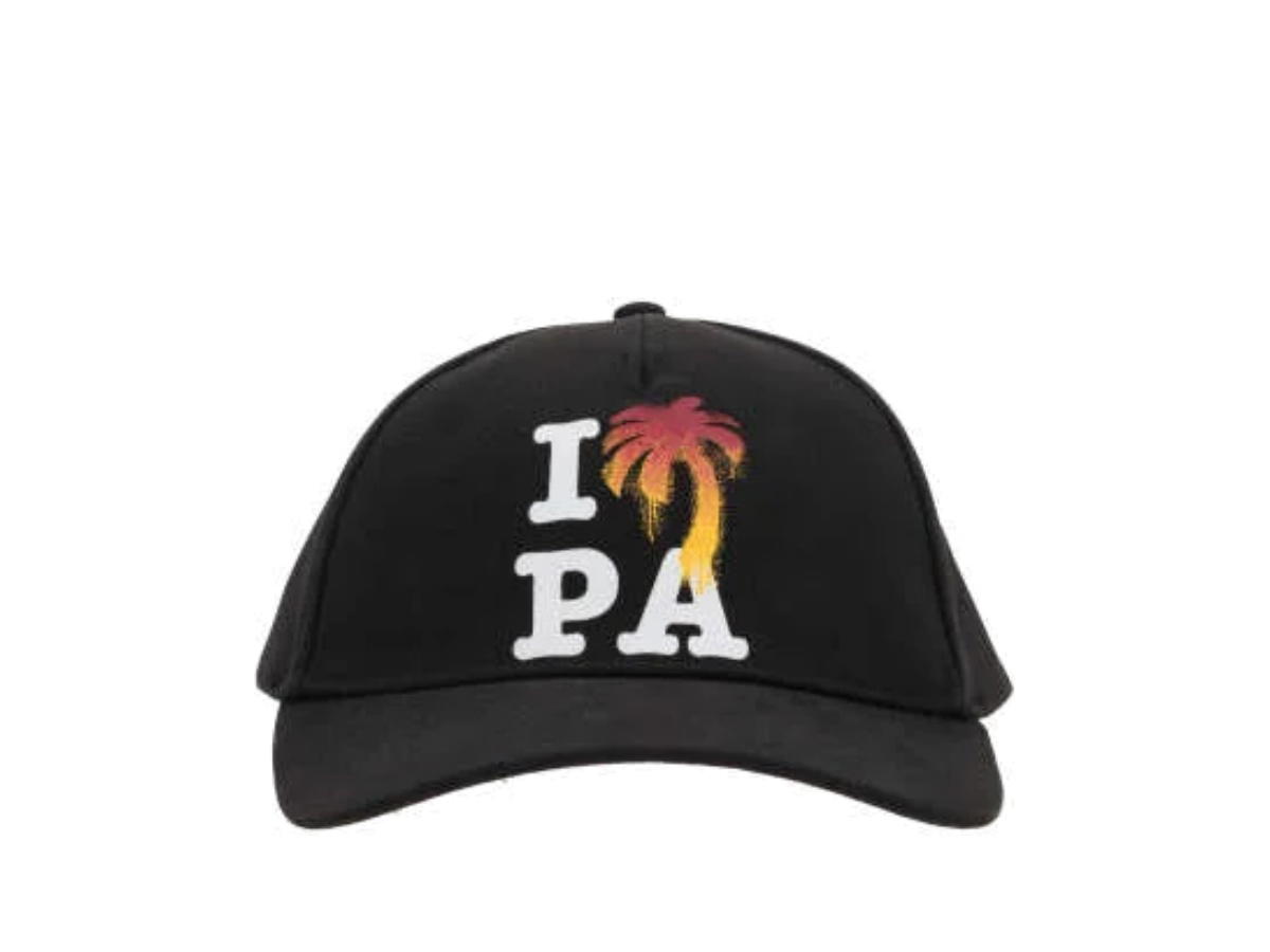 Palm Angels Palm Angels I Love PA Drill Baseball Cap Black