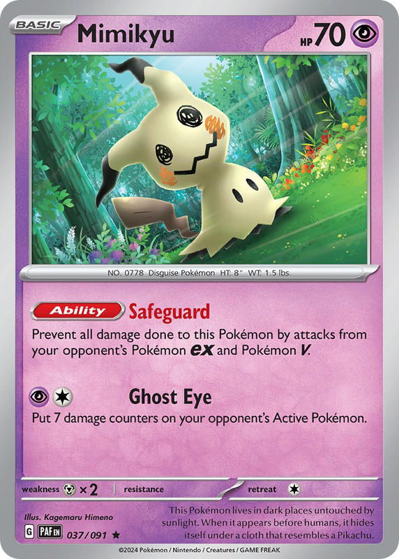 Pokemon Pokemon Mimikyu R [PAF 037/091] Scarlet & Violet "Paldean Fates" (EN)
