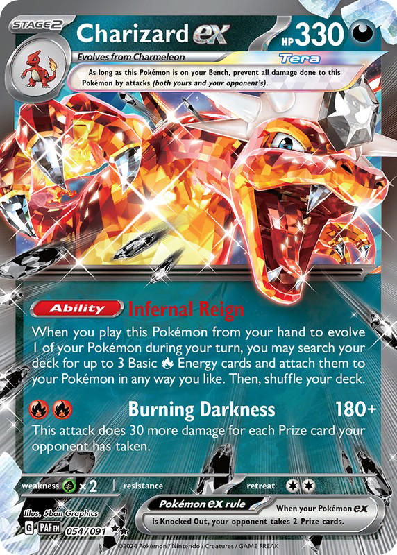 Pokemon Pokemon Charizard ex RR [PAF 054/091] Scarlet & Violet "Paldean Fates" (EN)