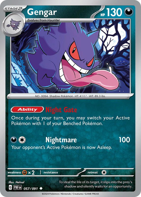 Pokemon Pokemon Gengar U [PAF 057/091] Scarlet & Violet "Paldean Fates" (EN)