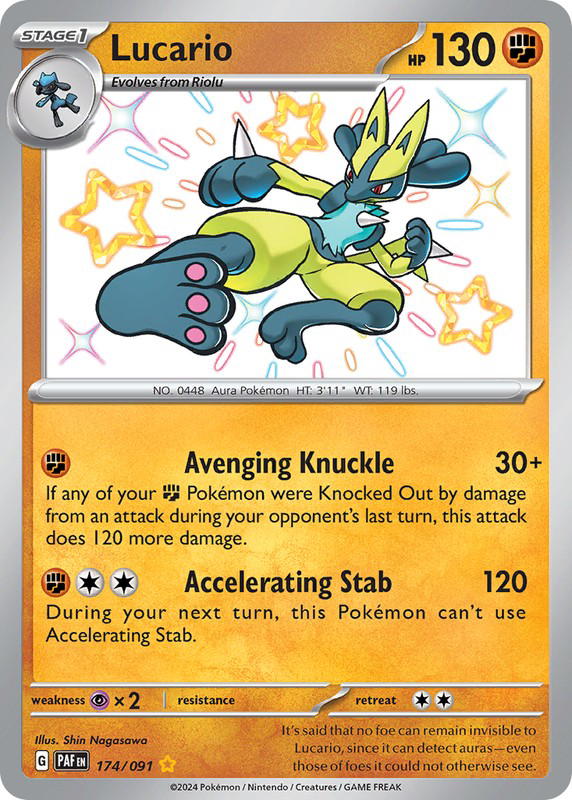 Pokemon Pokemon Lucario SV [PAF 174/091] Scarlet & Violet "Paldean Fates" (EN)