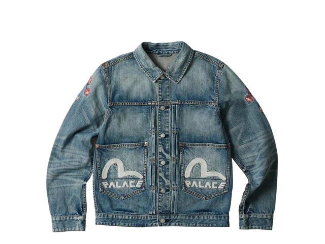 Palace Palace Evisu Type One Denim Jacket Stone Wash - view 1
