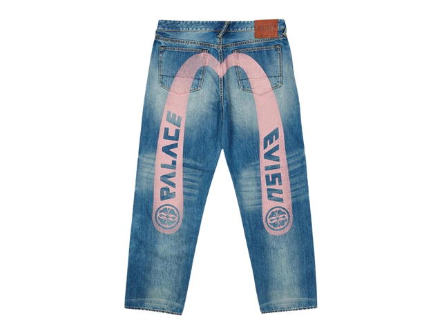 Palace Palace x Evisu 2008 Classic Daicock Denim Jeans Indigo Mid Wash - view 2