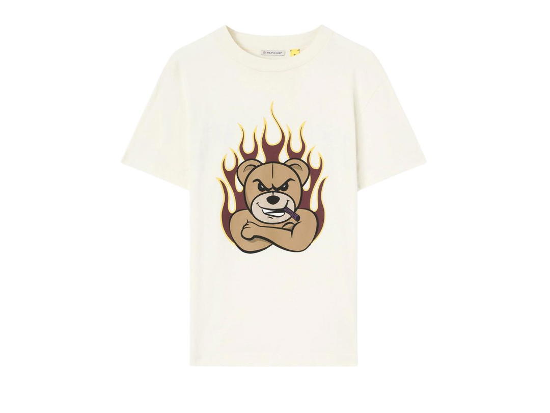 Palm Angels Palm Angels 8 Moncler With Bear T-Shirt White Brown