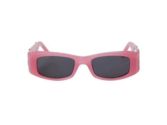 Palm Angels Palm Angels Angel Sunglasses In Rectangle Frame With Dark Grey Lens Pink - view 2