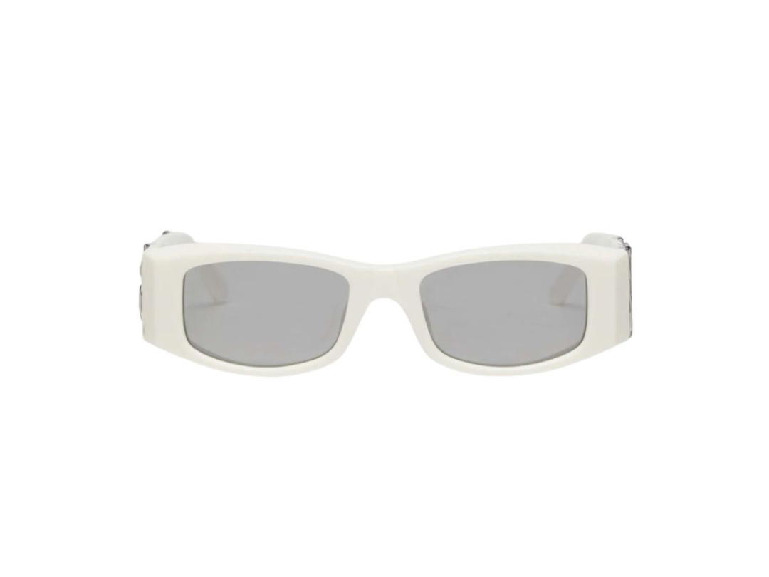 Palm Angels Palm Angels Angel Sunglasses White Silver Mirror