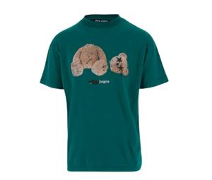 Buy Palm Angels Bear Print Sprayed Logo T-shirt Forest Green/Brown at Sasom – Authentic and Ready to Ship