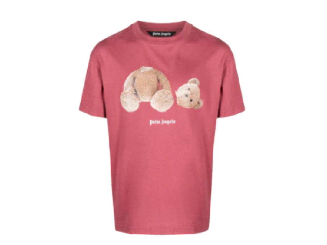 Palm Angels Palm Angels Bear Print T-Shirt Burgundy