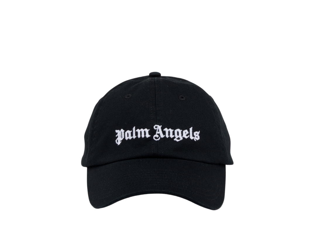Palm Angels Palm Angels Black Logo Cap Black White