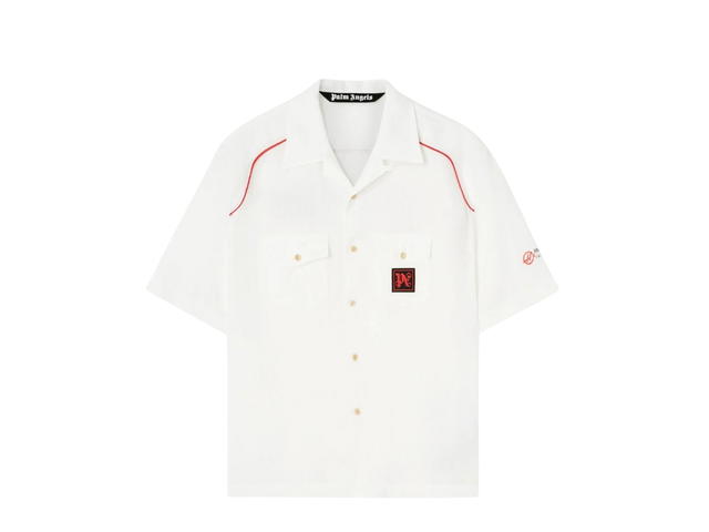 Palm Angels Palm Angels Bowling Shirt Moneygram Haas F1 Team Off White Red - view 1