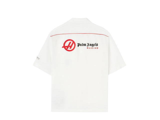Palm Angels Palm Angels Bowling Shirt Moneygram Haas F1 Team Off White Red - view 2