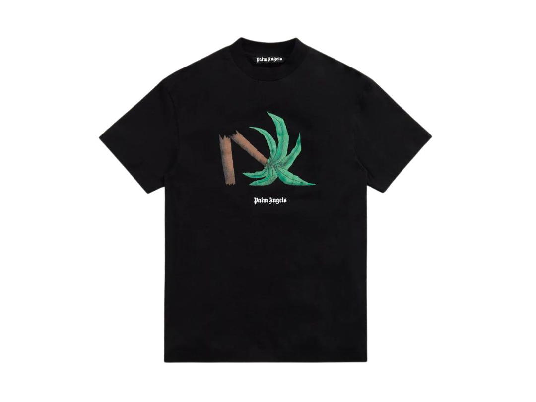 Palm Angels Palm Angels Broken Palm Classic T-Shirt Black-Green