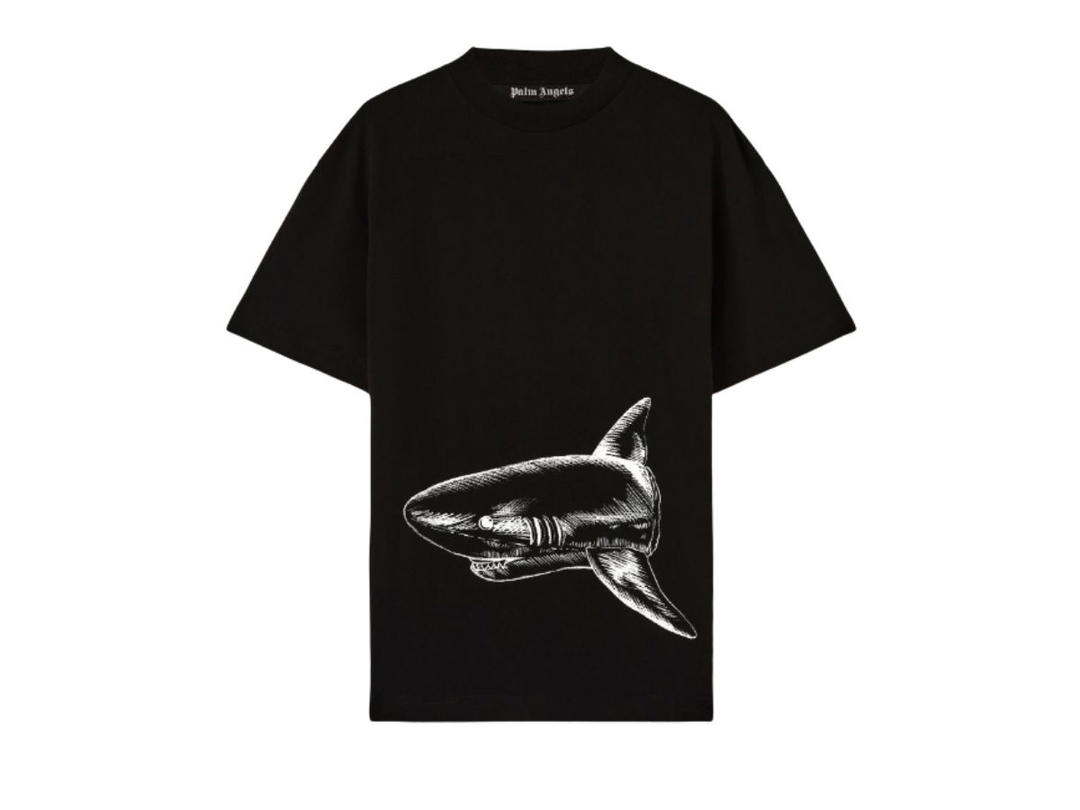 Palm Angels Palm Angels Broken Shark Classic Tee Black Off White