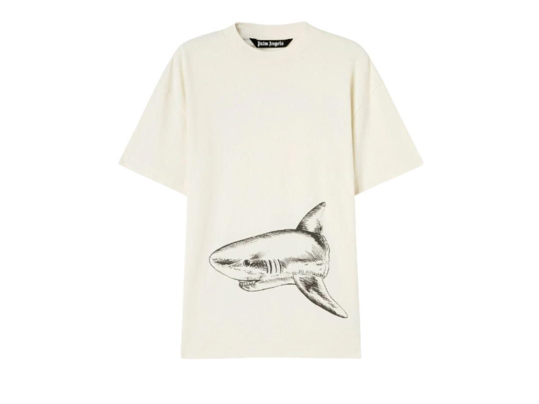 Palm Angels Palm Angels Broken Shark Classic Tee Butter Black