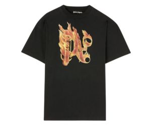 Buy Palm Angels Burning Monogram T-Shirt Black Gold at Sasom – Authentic and Ready to Ship
