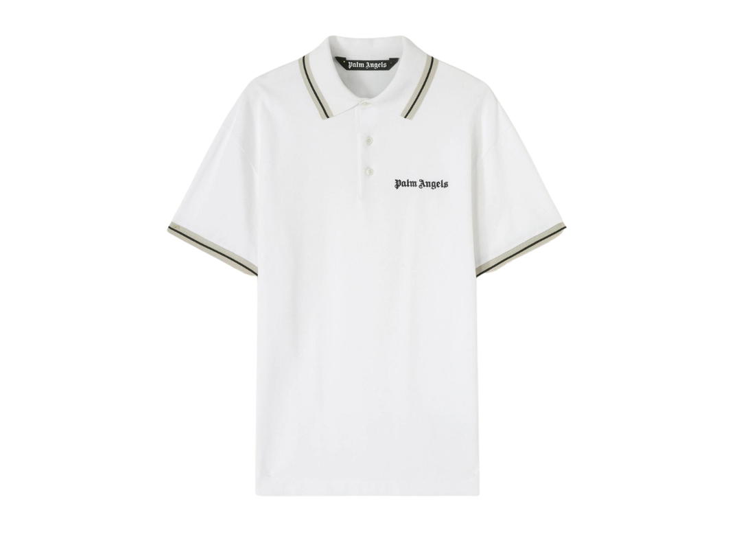 Palm Angels Palm Angels Classic Logo Polo Shirt White Black