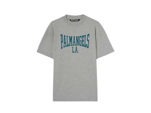 Palm Angels Palm Angels College T-Shirt Melange Grey Petrol - view 1