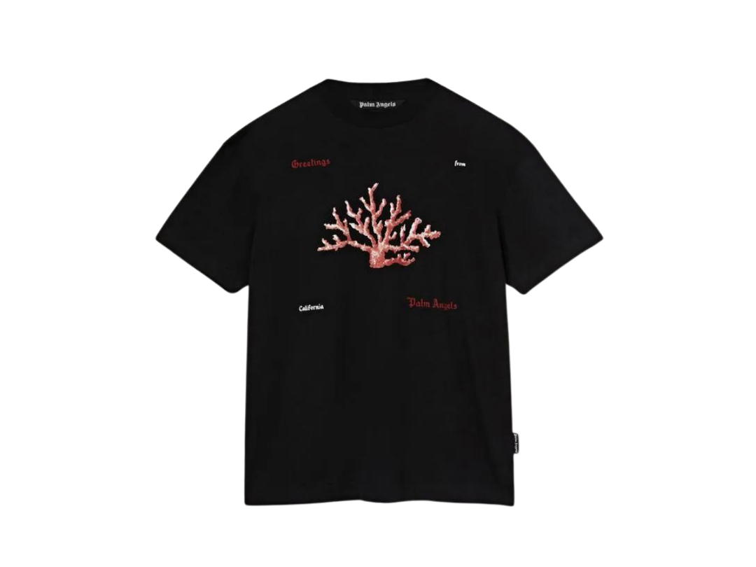 Palm Angels Palm Angels Coral T-Shirt Black Red