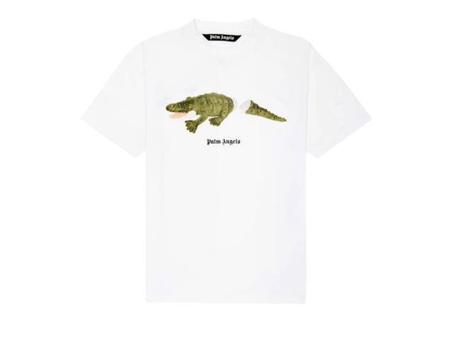 Palm Angels Palm Angels Croco S/S T-Shirt White Green - view 1