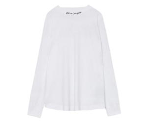 Buy Palm Angels Doubled Logo LS T-Shirt White Fuchsia at Sasom – Authentic and Ready to Ship