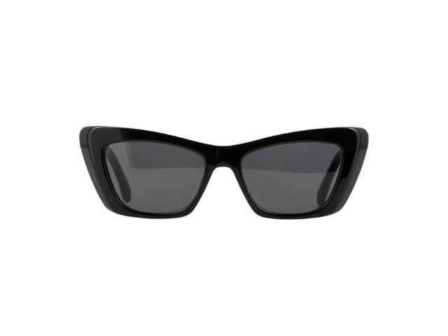 Palm Angels Palm Angels Fairfield Sunglasses In Acetate Frame With Dark Grey Lens Shiny Black - view 2