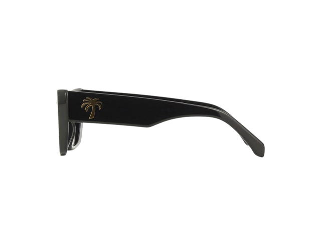 Palm Angels Palm Angels Fairfield Sunglasses In Acetate Frame With Dark Grey Lens Shiny Black - view 3