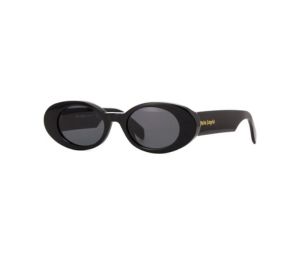 Buy Palm Angels Gilroy Sunglasses In Shiny Black Acetate Frame With Gold Logo And Dark Grey Lenses at Sasom – Authentic and Ready to Ship