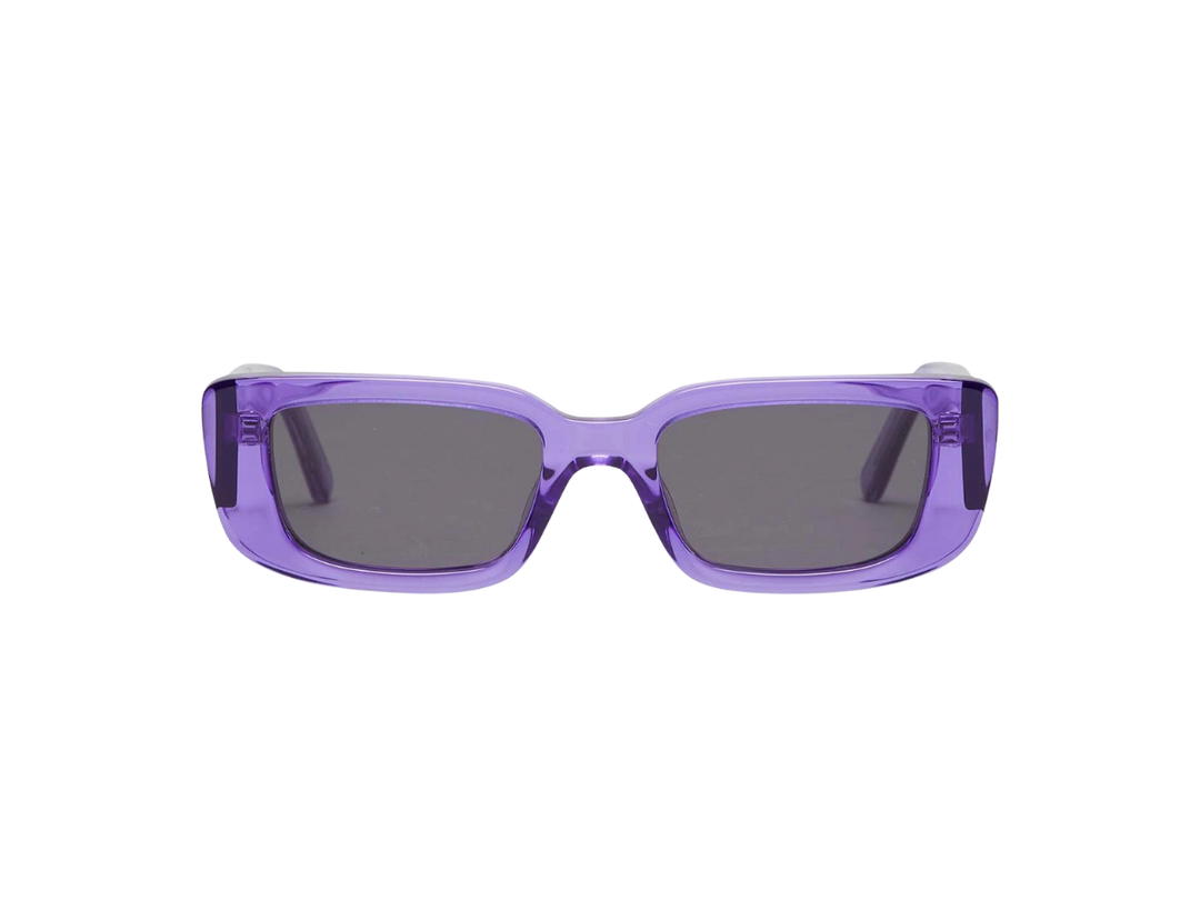 Palm Angels Palm Angels Giorgina Rectangular Sunglasses In Acetate Frame With Dark Grey Crystal Violet