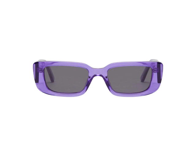 Palm Angels Palm Angels Giorgina Rectangular Sunglasses In Acetate Frame With Dark Grey Crystal Violet - view 1