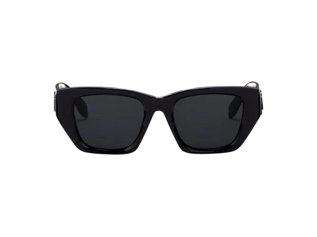 Palm Angels Palm Angels Hinkley Sunglasses In Black Acetate Frames With Gray Gradient Lenses