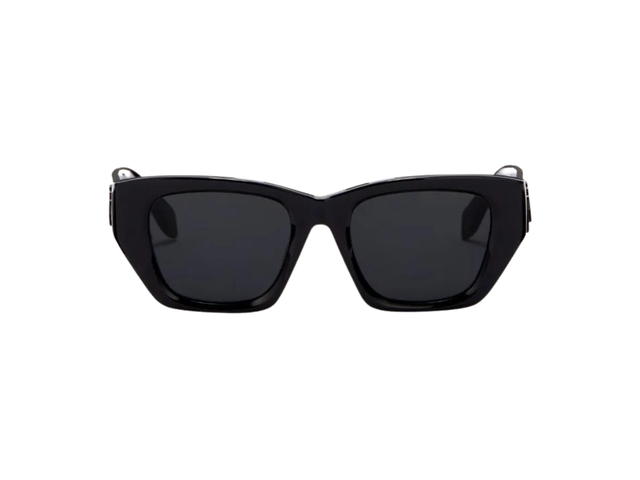 Palm Angels Palm Angels Hinkley Sunglasses In Black Acetate Frames With Gray Gradient Lenses - view 1