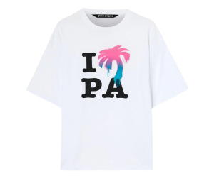 Buy Palm Angels I Love Pa Classic Tee White Multicolor at Sasom – Authentic and Ready to Ship