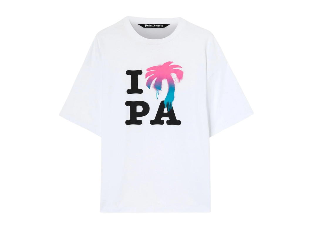 Palm Angels Palm Angels I Love Pa Classic Tee White Multicolor