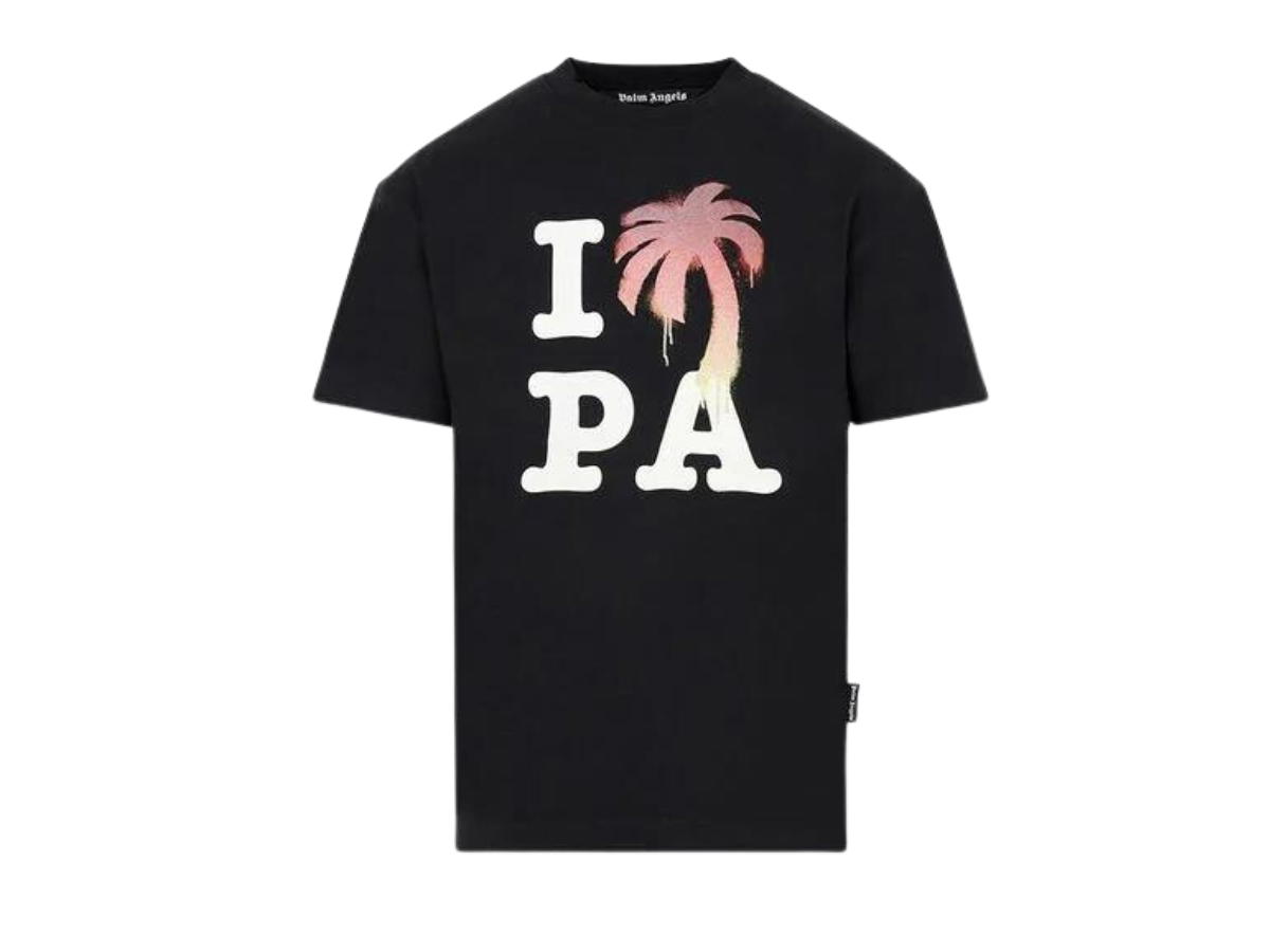 Palm Angels Palm Angels Logo Cotton T-Shirt Black