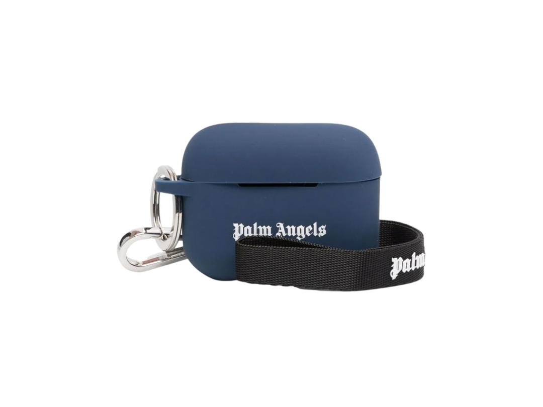 Palm Angels Palm Angels Logo Print AirPods Pro Case Navy Blue