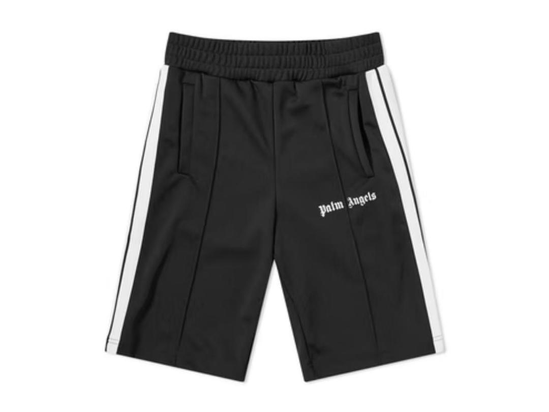 Palm Angels Palm Angels Logo Print Track Shorts Black