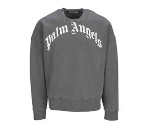 Buy Palm Angels Logo Printed Crewneck Sweatshirt Grey at Sasom – Authentic and Ready to Ship