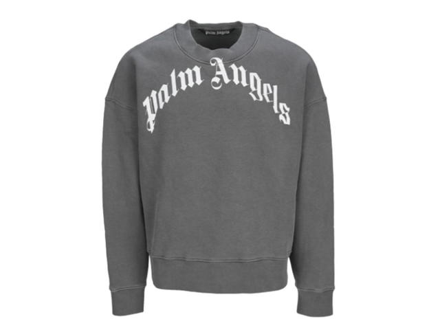 Palm Angels Palm Angels Logo Printed Crewneck Sweatshirt Grey - view 1