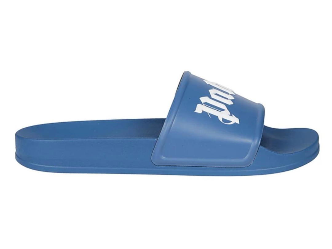 Palm Angels Palm Angels Logo Printed Slides Blue