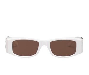 Buy Palm Angels Logo Sunglasses White Brown at Sasom – Authentic and Ready to Ship