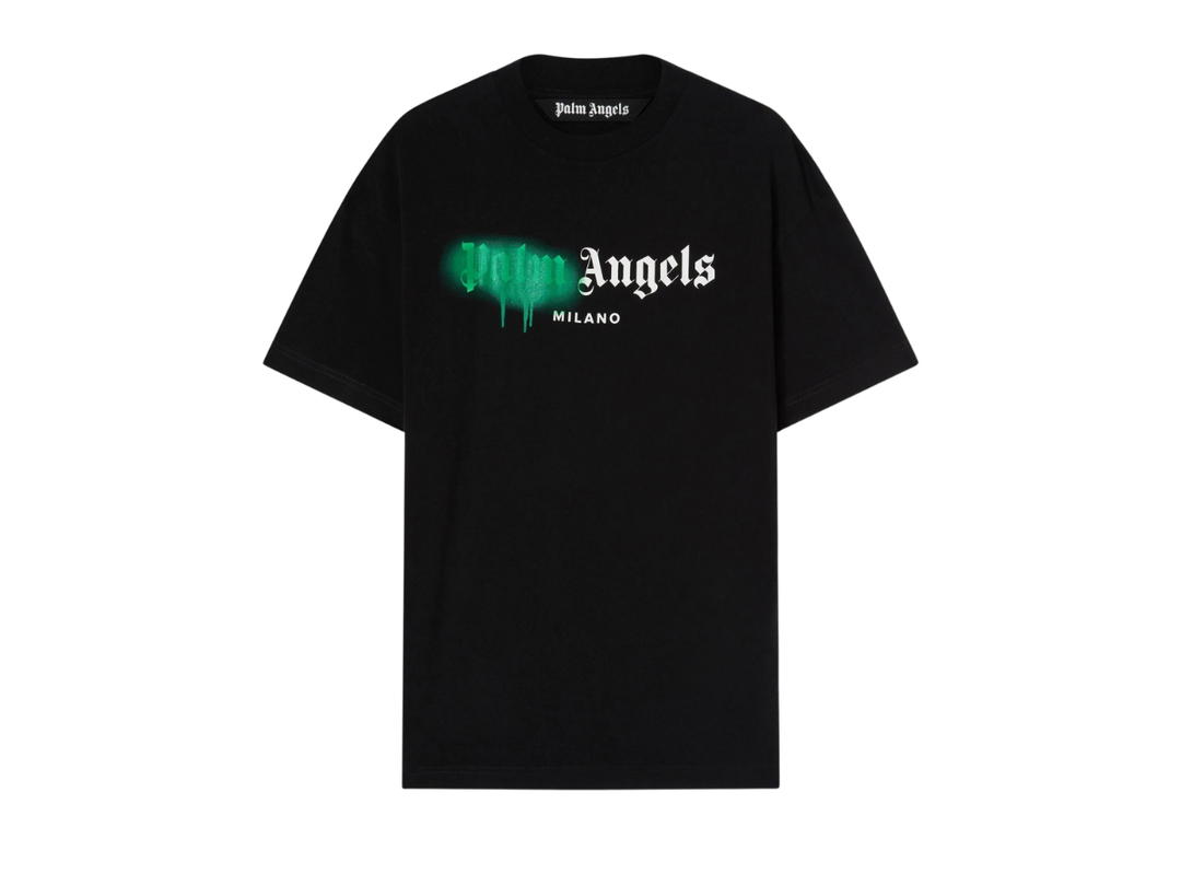 Palm Angels Palm Angels Milano Sprayed T-Shirt Black Green