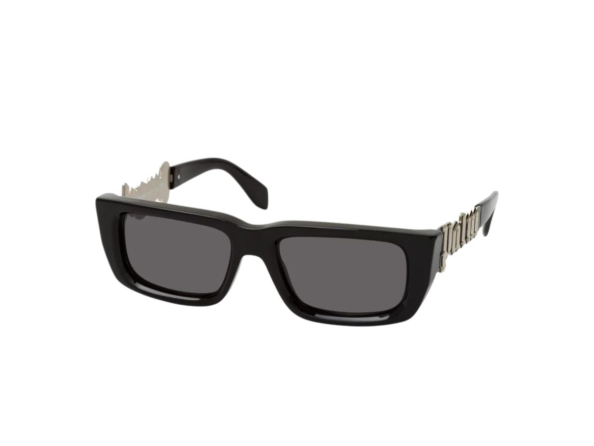 Palm Angels Palm Angels Milford Sunglasses In Black Metal Frame With Grey Lens