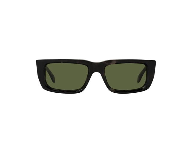 Palm Angels Palm Angels Milford Sunglasses In Rectangle Square Frame With Green Lens Havana - view 2